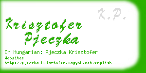 krisztofer pjeczka business card